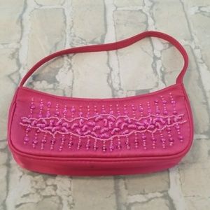 Beautiful pink beaded kids purse